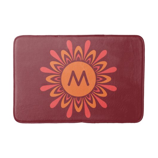 Gebatigde badmatten met monogram in de zon (Voorkant)