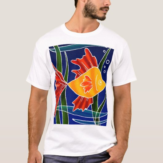 Gebatiktte Vis T-shirt (Voorkant)