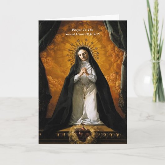 Gebed aan het Heilige Hart van JESUS Kaart (Voorkant)