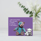 Gebed-Beer Briefkaart (Staand voorkant)