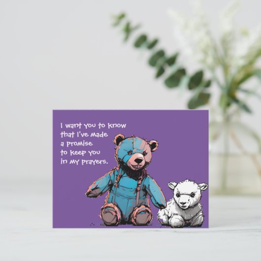 Gebed-Beer Briefkaart (Staand voorkant)