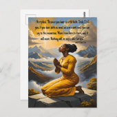 Gebed beweegt het Briefkaart van het geloof (Voorkant / Achterkant)