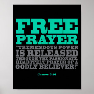Gebed Christelijke God Bijbel Jakobus 5_16 Poster
