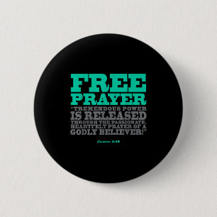 Gebed Christelijke God Bijbel Jakobus 5_16 Ronde Button 5,7 Cm