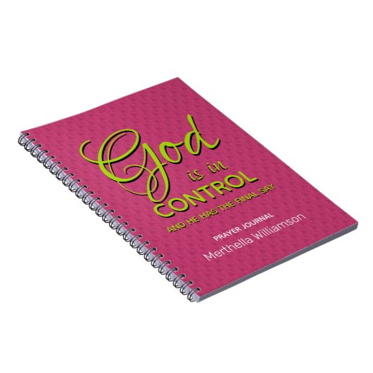 Gebed Devotional Journal Dagboek GOD IS IN CONTROL Notitieboek (Rechterzijde)