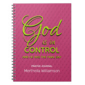 Gebed Devotional Journal Dagboek GOD IS IN CONTROL Notitieboek (Voorkant)