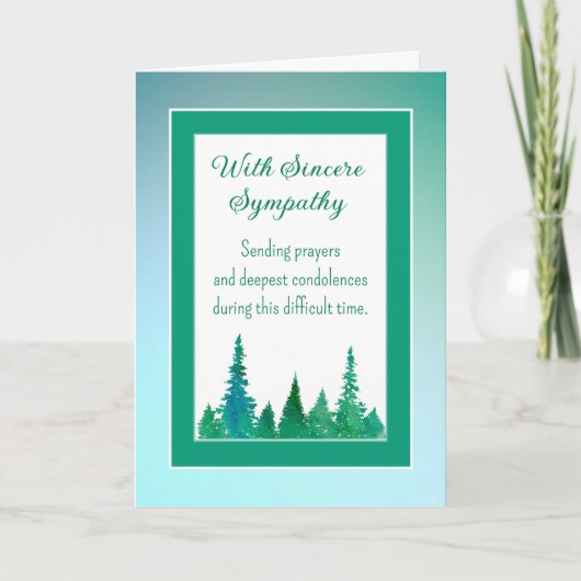 Gebed en condoleances Sympathiekaart Feestdagen Kaart (Voorkant)