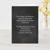 Gebed gedicht op schoolbord kaart (Gele Bloem)