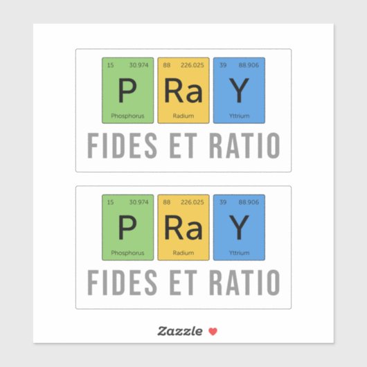 Gebed: geloof en rede (Fides et ratio) Sticker (Vel)