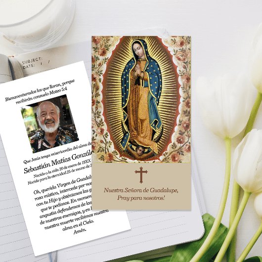 Gebed Guadalupe Uitvaart Gebed Sympathie Kaarten Visitekaartje