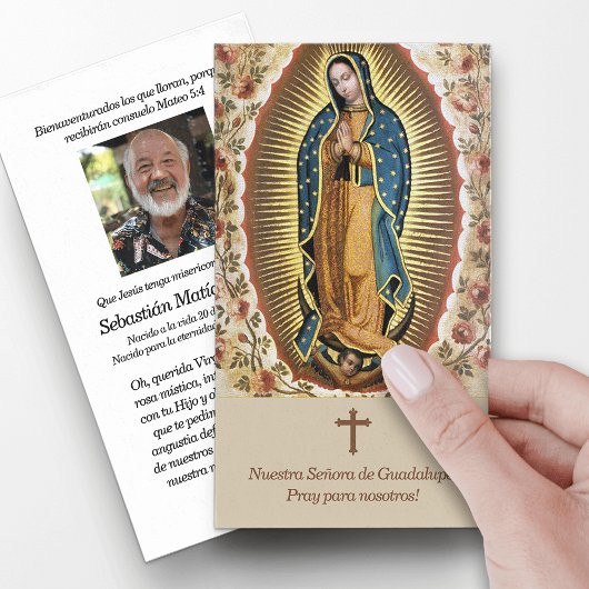 Gebed Guadalupe Uitvaart Gebed Sympathie Kaarten Visitekaartje