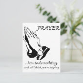 Gebed Hoe niets te doen Briefkaart (Staand voorkant)