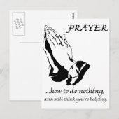 Gebed Hoe niets te doen Briefkaart (Voorkant / Achterkant)