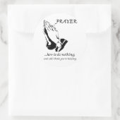 Gebed Hoe niets te doen Ronde Sticker (Tas)