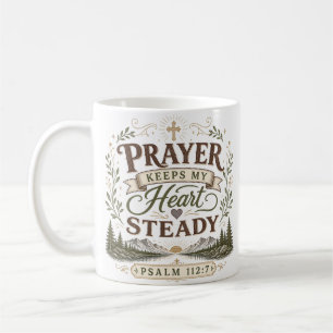 Gebed Houdt Mijn Hart Standvastig Christelijke Bij Koffiemok