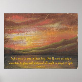 Gebed in de Bergen Poster