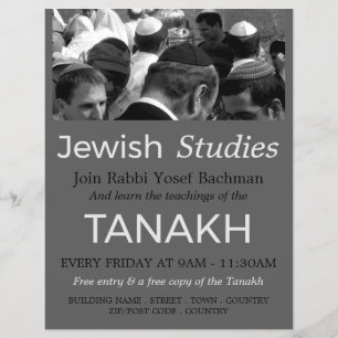 Gebed in de Synagoge, Jodendom, Joodse Studies Flyer