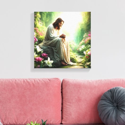 GEBED IN DE TUIN VAN HET GELOOF CANVAS AFDRUK (Insitu (Woonkamer))