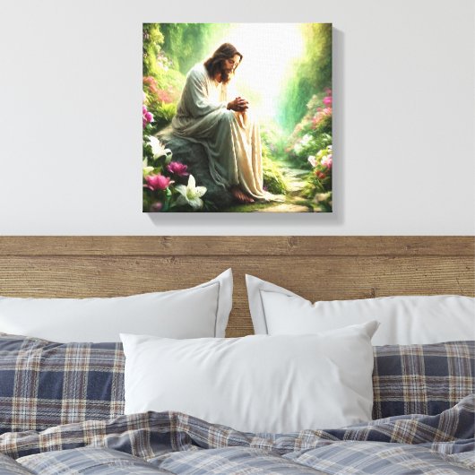 GEBED IN DE TUIN VAN HET GELOOF CANVAS AFDRUK (Insitu (Slaapkamer))