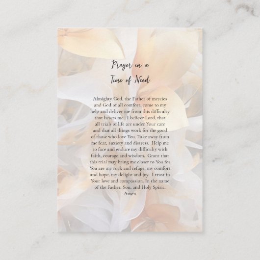 Gebed in een tijd van nood orthodoxe Christelijke  Plaatskaartje (Achterkant)