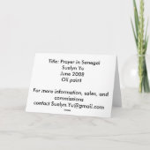 Gebed in Senegal Kaart (Achterkant)