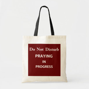 Gebed in uitvoering tote bag
