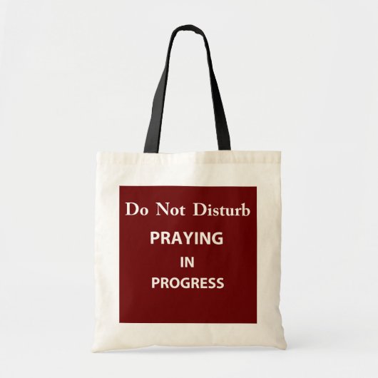 Gebed in uitvoering tote bag (Voorkant)