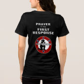 Gebed is mijn eerste reactie Eerste hulpverlener D Tri-Blend Shirt (Achterkant)