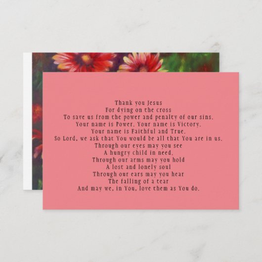 Gebed Kaart "Bid dat Jezus in ons werkt" (Voorkant / Achterkant)