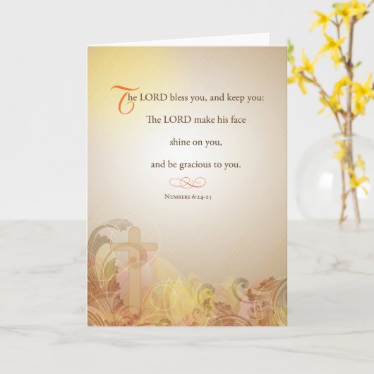 Gebed Kaart Dakloze Heer Zegen en Houd (Gele Bloem)