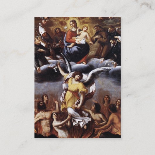 Gebed Kaart Heilige zielen in het Vagevuur St. Ger Plaatskaartje (Voorkant)