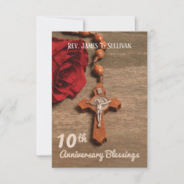 Gebed Kaart Naam 10e Ordinatie Jubileum Roos