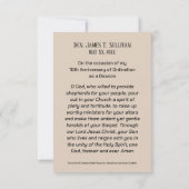 Gebed Kaart Naam 10e Ordinatie Jubileum Roos (Achterkant)