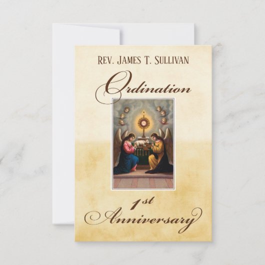 Gebed Kaart Naam 1e Ordinatie Jubileum Altaar (Voorkant)