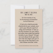 Gebed Kaart Naam 1e Ordinatie Jubileum Roos (Achterkant)