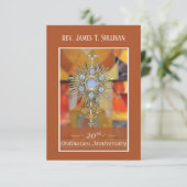 Gebed Kaart Naam 20e Ordinatie Jubileum Host (Staand voorkant)