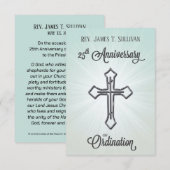 Gebed Kaart Naam 25e Ordinatie Jubileum Kruis (Voorkant / Achterkant)