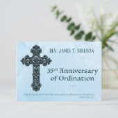 Gebed Kaart Naam 35e Ordinatie Jubileum Kruis (Staand voorkant)