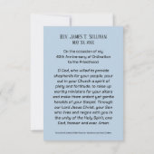 Gebed Kaart Naam 40e Ordinatie Jubileum Blauw (Achterkant)