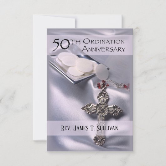 Gebed Kaart Naam 50e Ordinatie Jubileum (Voorkant)