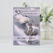 Gebed Kaart Naam 50e Ordinatie Jubileum (Staand voorkant)