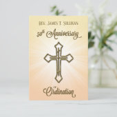 Gebed Kaart Naam 50e Ordinatie Jubileum Kruis (Staand voorkant)