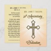 Gebed Kaart Naam 50e Ordinatie Jubileum Kruis (Voorkant / Achterkant)