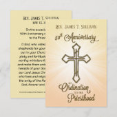 Gebed Kaart Naam 50e Ordinatie Jubileum Kruis (Voorkant / Achterkant)