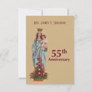 Gebed Kaart Naam 55e Ordinatie Jubileum Maria