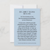 Gebed Kaart Naam 5e Ordinatie Jubileum Blauw (Achterkant)