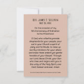 Gebed Kaart Naam 5e Ordinatie Jubileum Host (Achterkant)