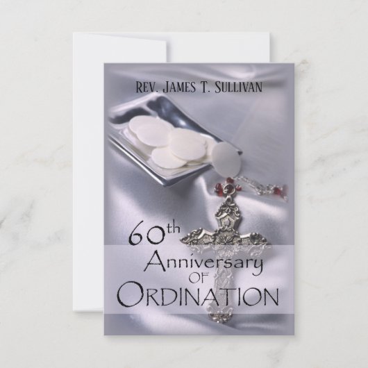 Gebed Kaart Naam 60e Ordinatie Jubileum (Voorkant)