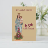 Gebed Kaart Naam 65e Ordinatie Jubileum Maria (Staand voorkant)