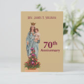 Gebed Kaart Naam 70e Ordinatie Jubileum Maria (Staand voorkant)